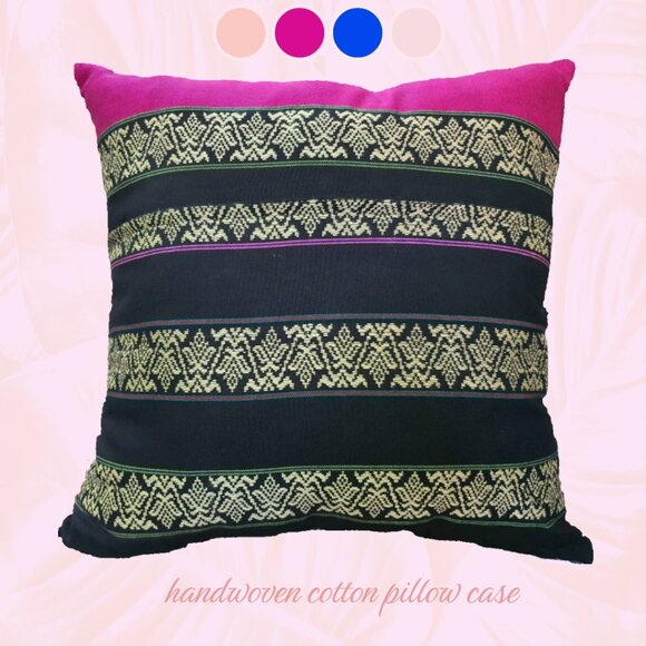 ✨ Handwoven Cotton Pillow Case – Vibrant Tribal Design ✨ - Picture 2 of 3